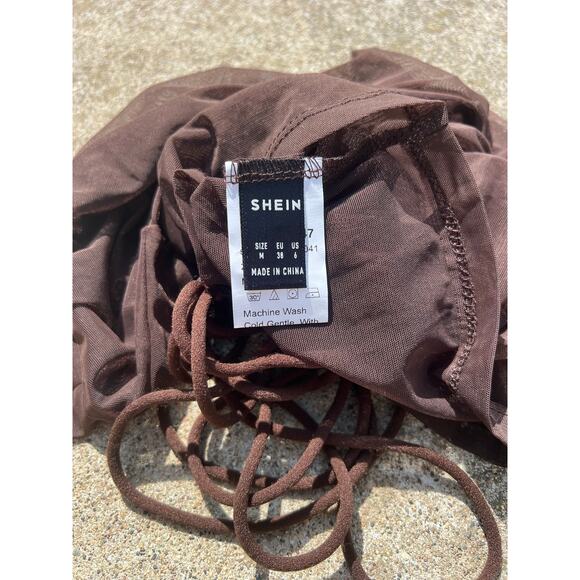 Shein 3-Piece Bundle Women Size Small/Medium Sheer Top Velvet Dress Swim Bottom - Picture 8 of 8